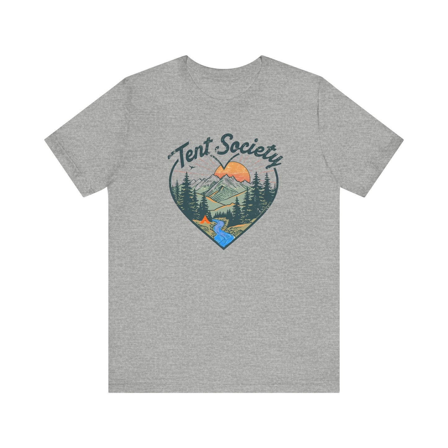 Tent Society Heart Funny Camping Shirts  Women