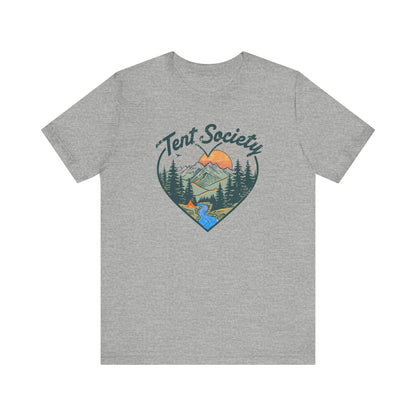 Tent Society Heart Funny Camping Shirts  Women