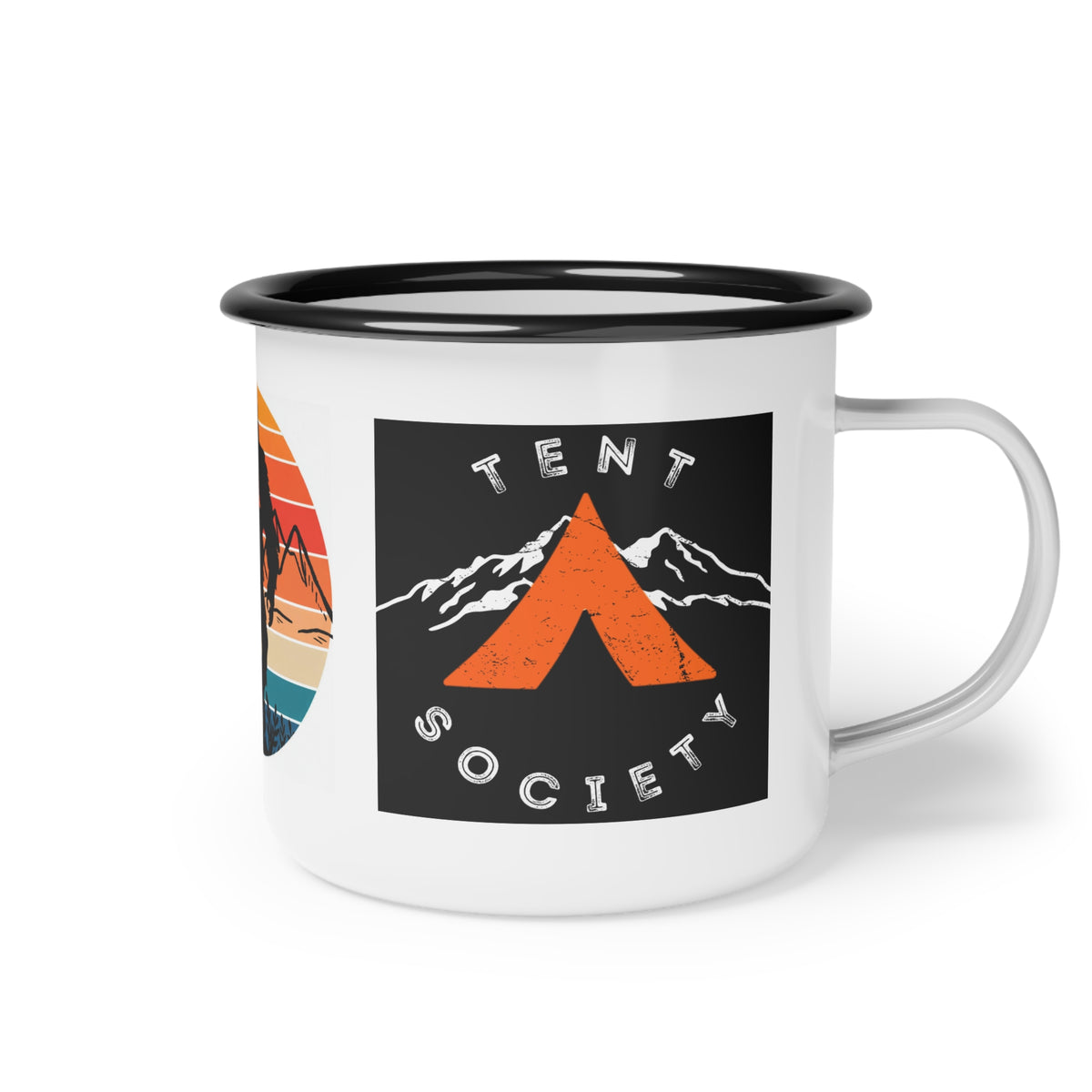 Tent Society Enamel Camp Cup – Vintage Mountain Hiking Mug