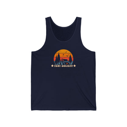 Tent Society Sunset Tent Camping Unisex Tank