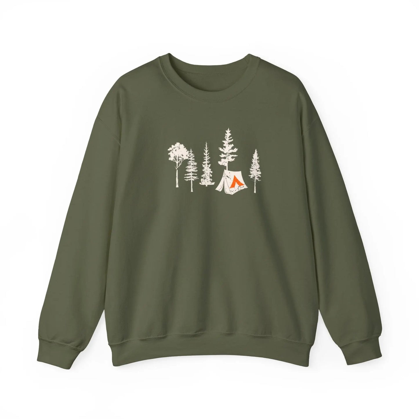 Tent Society Forest With Tent Unisex Sweatshirt Printify