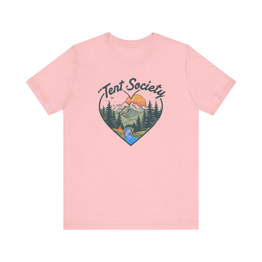 Tent Society Heart Funny Camping Shirts  Women