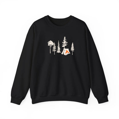 Tent Society Forest With Tent Unisex Sweatshirt Printify
