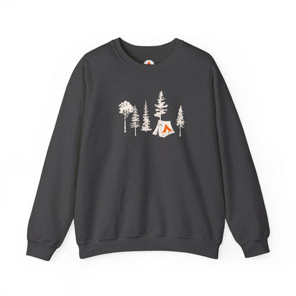 Tent Society Forest With Tent Unisex Hiking Sweatshirt