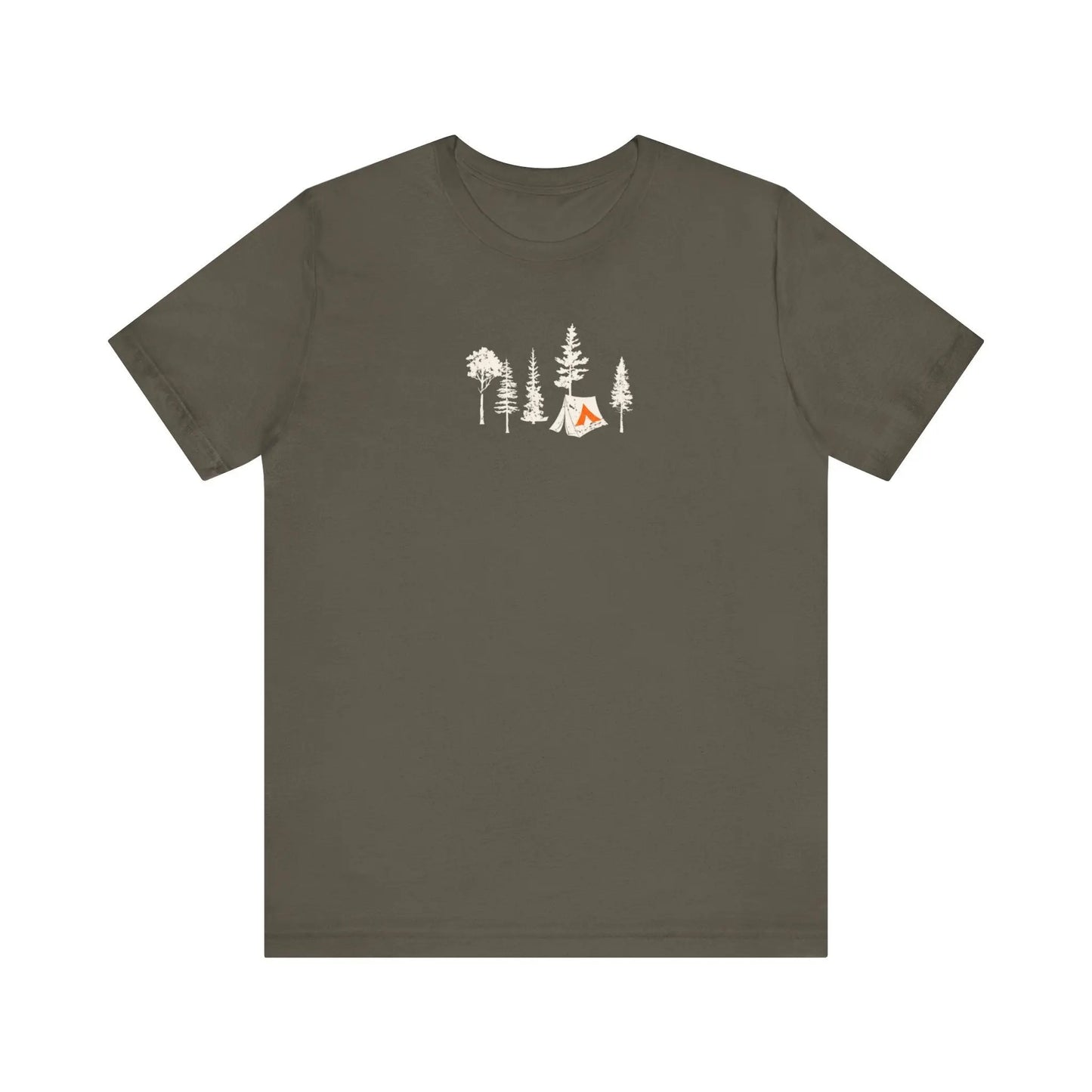 Tent Society Forest With Tent Unisex TShirt Printify