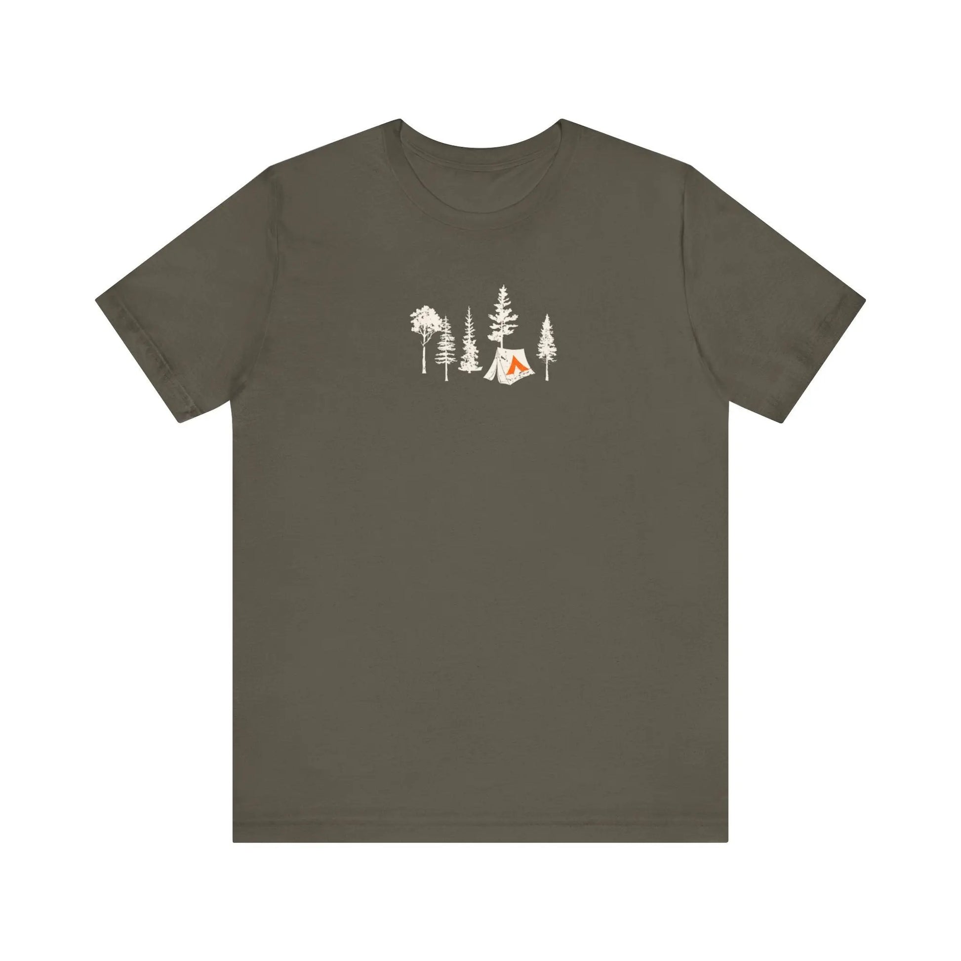 Tent Society Forest With Tent Unisex TShirt Printify