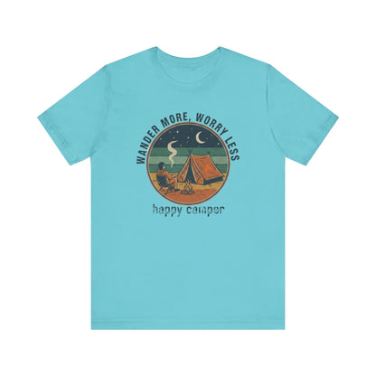Tent Society Wander More, Worry Less Unisex TShirt Printify